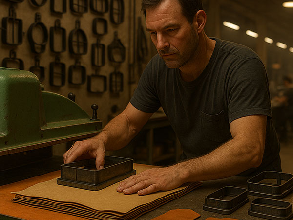 Traditional cutting methods for leather